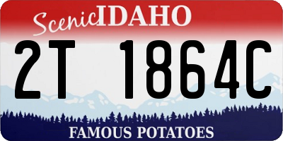 ID license plate 2T1864C