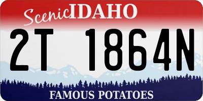 ID license plate 2T1864N