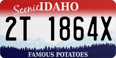 ID license plate 2T1864X