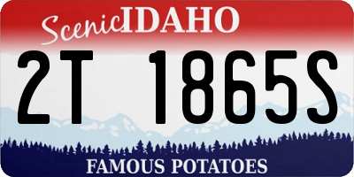 ID license plate 2T1865S