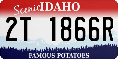 ID license plate 2T1866R