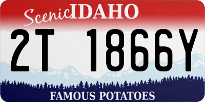 ID license plate 2T1866Y