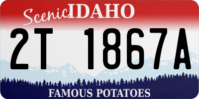 ID license plate 2T1867A