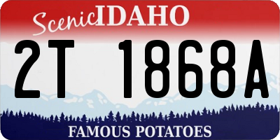 ID license plate 2T1868A