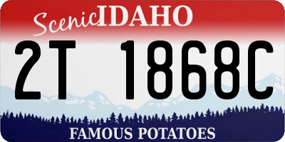 ID license plate 2T1868C