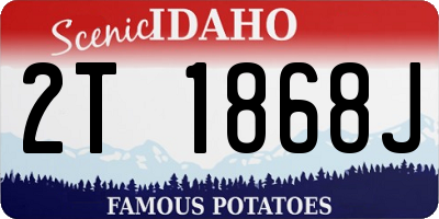 ID license plate 2T1868J