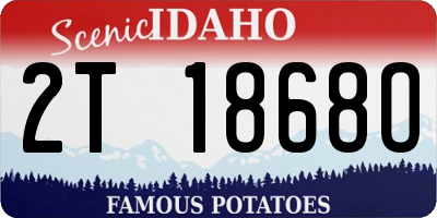 ID license plate 2T1868O