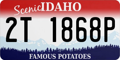 ID license plate 2T1868P