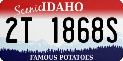 ID license plate 2T1868S