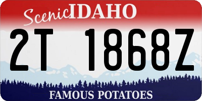ID license plate 2T1868Z
