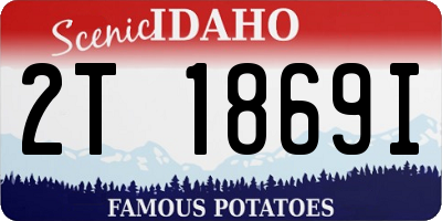 ID license plate 2T1869I