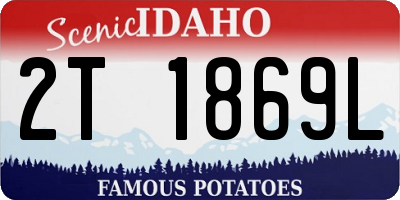 ID license plate 2T1869L