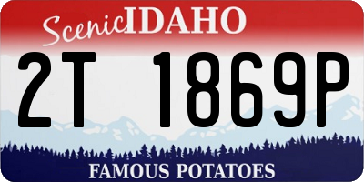 ID license plate 2T1869P