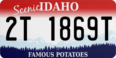 ID license plate 2T1869T
