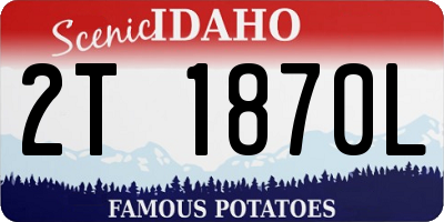 ID license plate 2T1870L