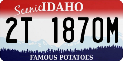 ID license plate 2T1870M