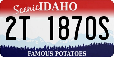 ID license plate 2T1870S