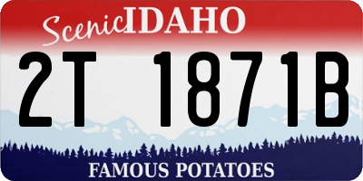 ID license plate 2T1871B