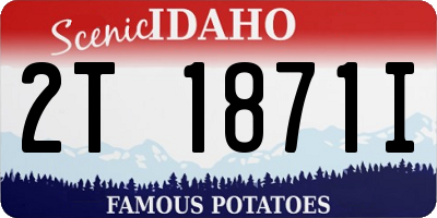 ID license plate 2T1871I