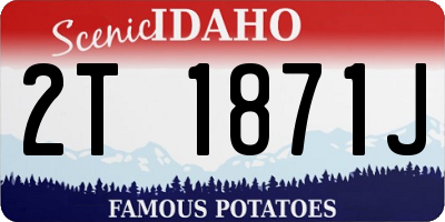 ID license plate 2T1871J