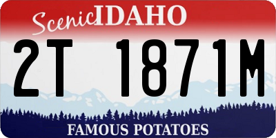 ID license plate 2T1871M