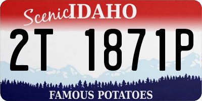 ID license plate 2T1871P