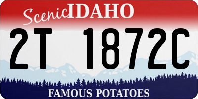 ID license plate 2T1872C