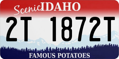 ID license plate 2T1872T
