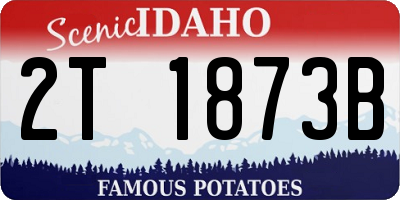ID license plate 2T1873B