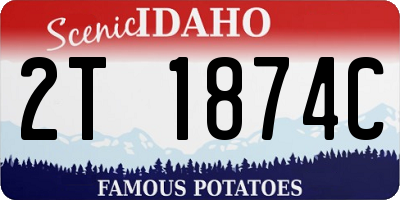 ID license plate 2T1874C