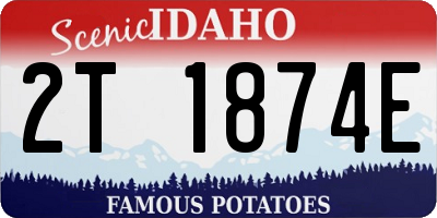 ID license plate 2T1874E