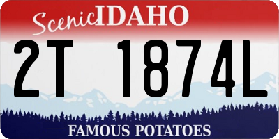ID license plate 2T1874L
