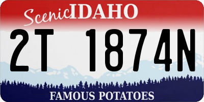 ID license plate 2T1874N