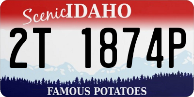 ID license plate 2T1874P