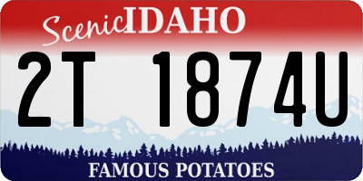 ID license plate 2T1874U