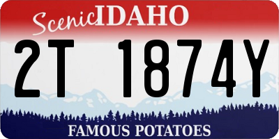 ID license plate 2T1874Y