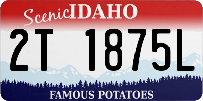 ID license plate 2T1875L