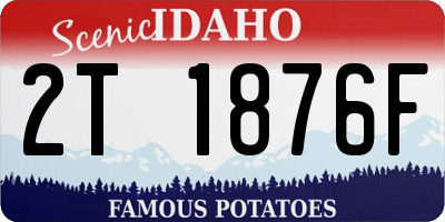 ID license plate 2T1876F