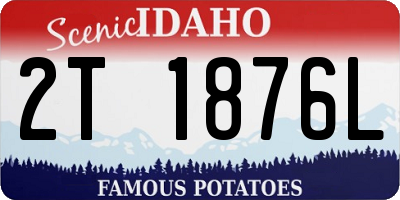 ID license plate 2T1876L