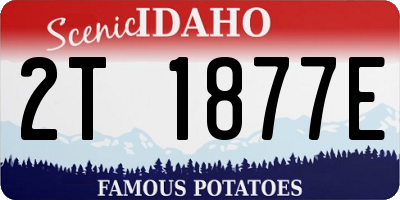 ID license plate 2T1877E