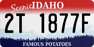 ID license plate 2T1877F
