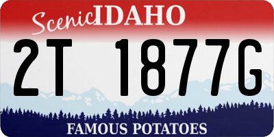 ID license plate 2T1877G