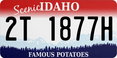 ID license plate 2T1877H