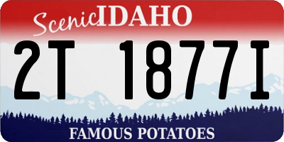 ID license plate 2T1877I