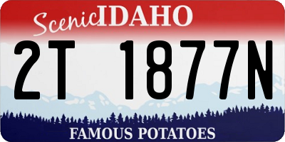 ID license plate 2T1877N