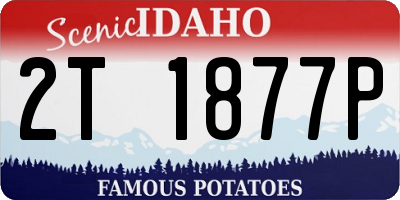 ID license plate 2T1877P