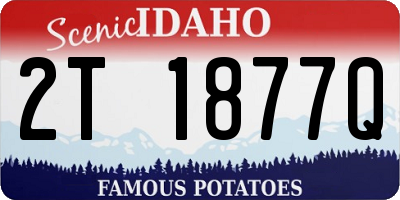 ID license plate 2T1877Q