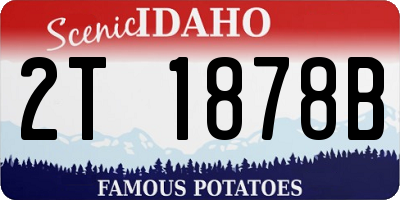 ID license plate 2T1878B
