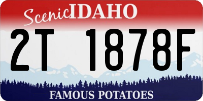 ID license plate 2T1878F