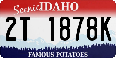 ID license plate 2T1878K